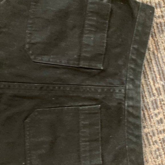 Knee-Length Black Denim Skirt - Picture 2 of 5